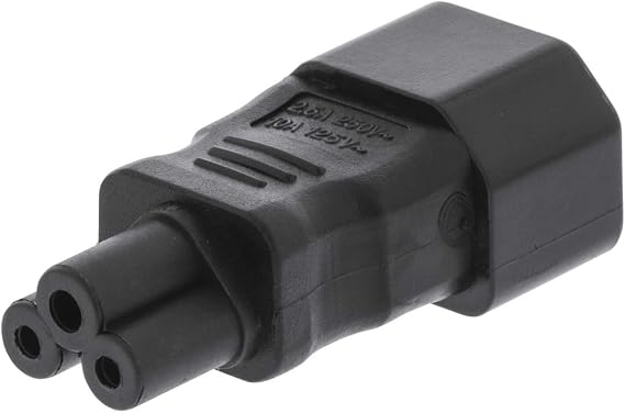 Ex-Pro IEC 320 C5 Female to C14 Male Power Converter Adapter