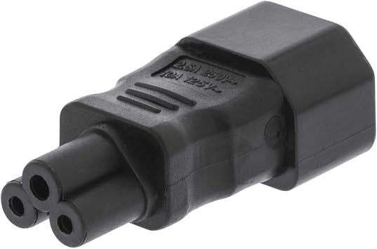 Ex-Pro IEC 320 C5 Female to C14 Male Power Converter Adapter