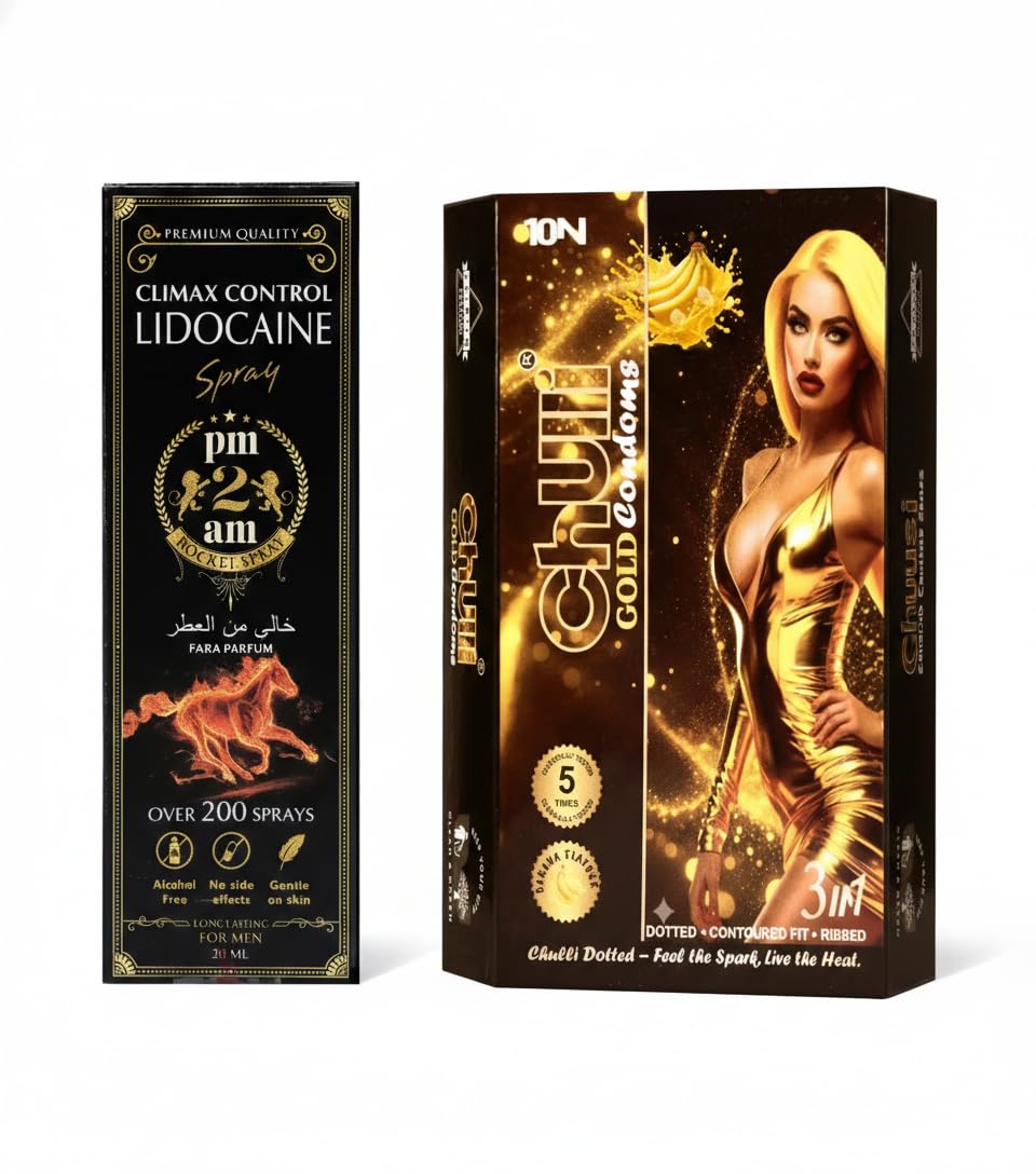 Climax Control Delay Spray for Men 20ml Over 200 Sprays Long Lasting Performance Alcohol Free with Dotted Ribbed Gold Condoms for Extra Pleasure Protection.-image-18