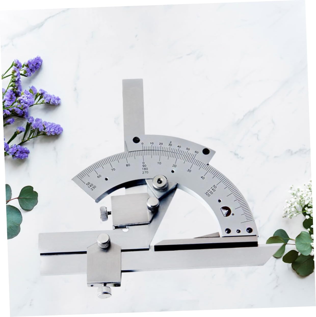 320degree Protractor Goniometer Precision Angle Measuring Tool for Woodworking Easy to Use with Extension Blade Compact for Storage and Carrying