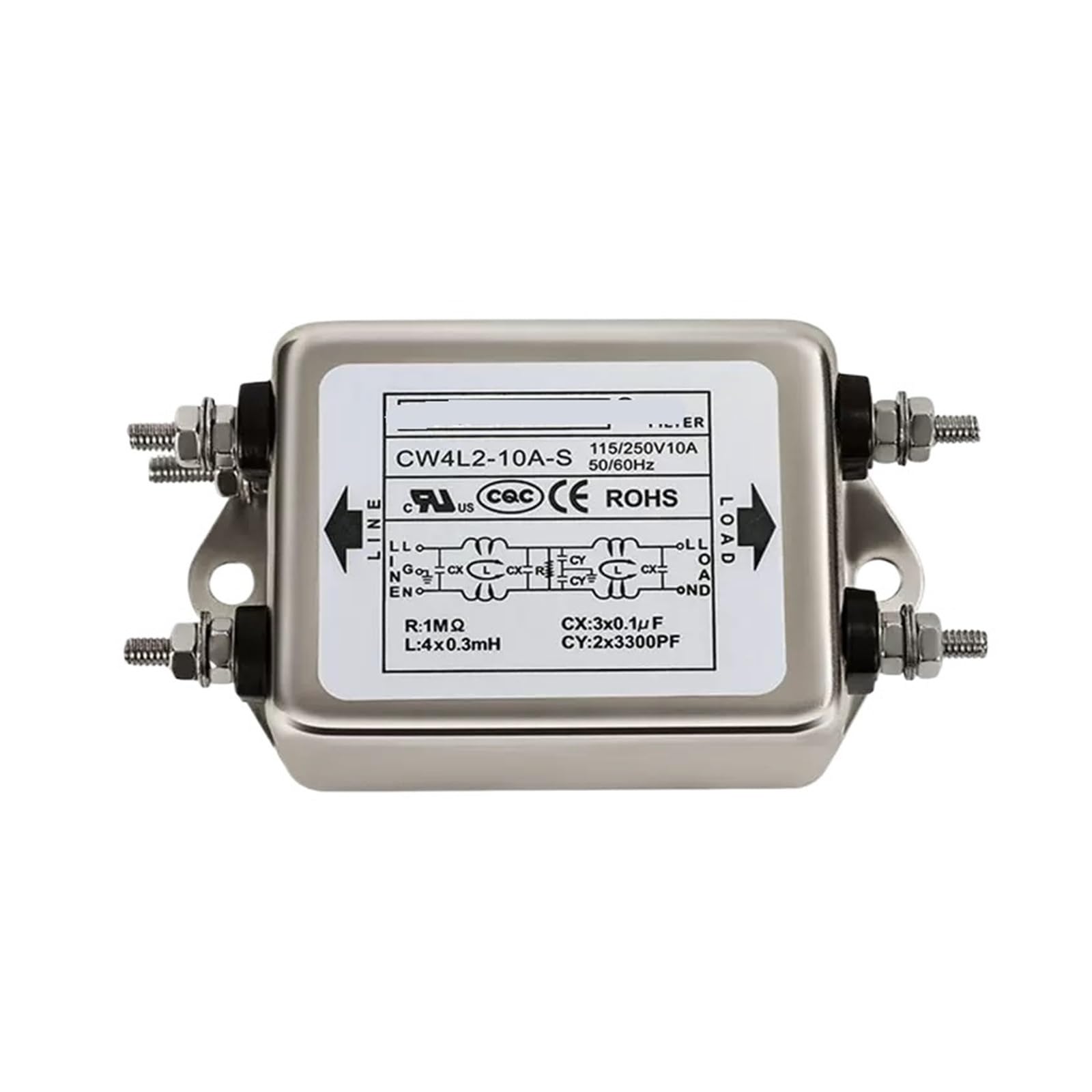 WBBAYDRFR Filter CW4L2-10A-T/S 220V 10A 20A Anti-Interference Power(CW4L2-10A -S)