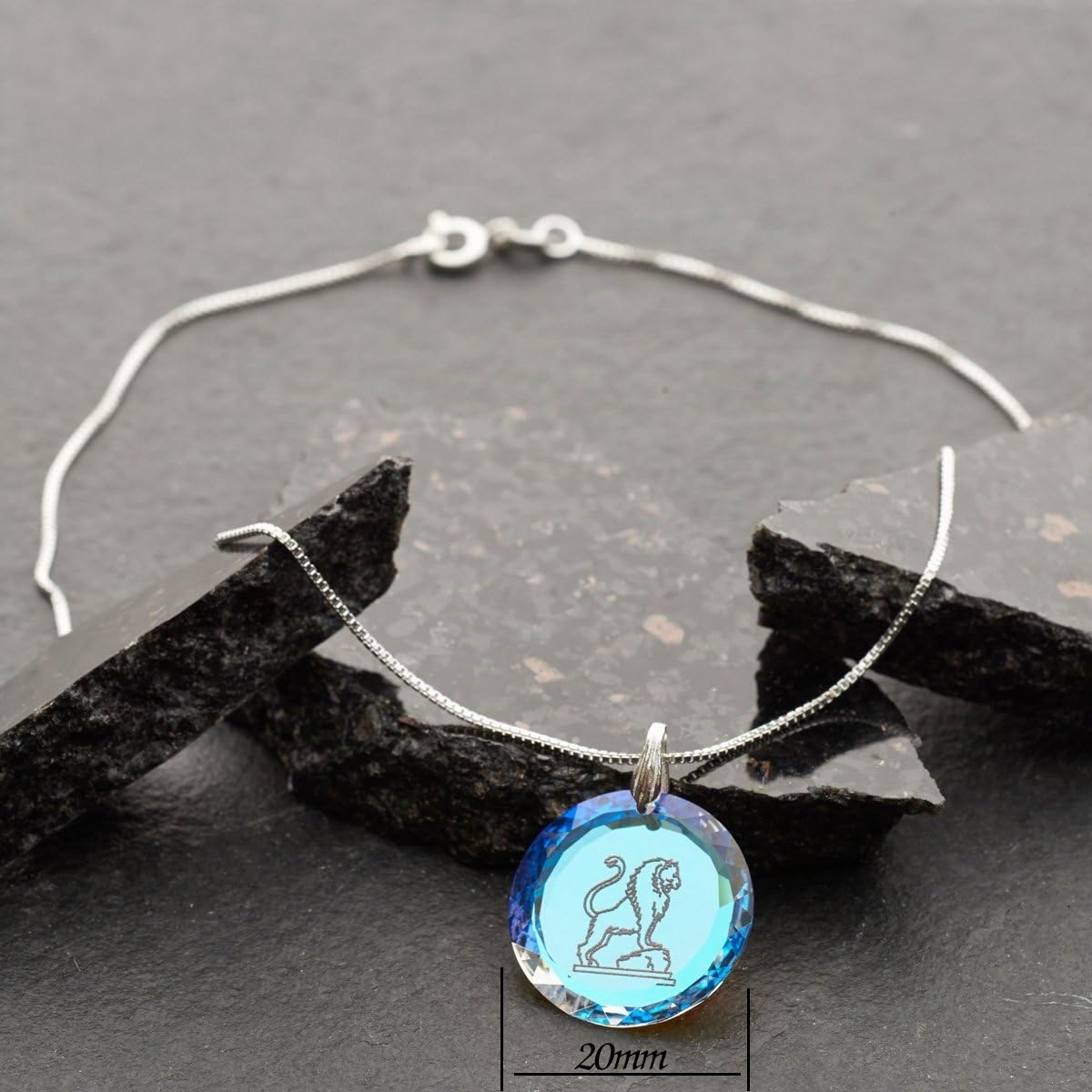 Silberkette Halskette 925 Silber Sternzeichen Tierkreiszeichen hergestellt mit Swarovski®Kristall