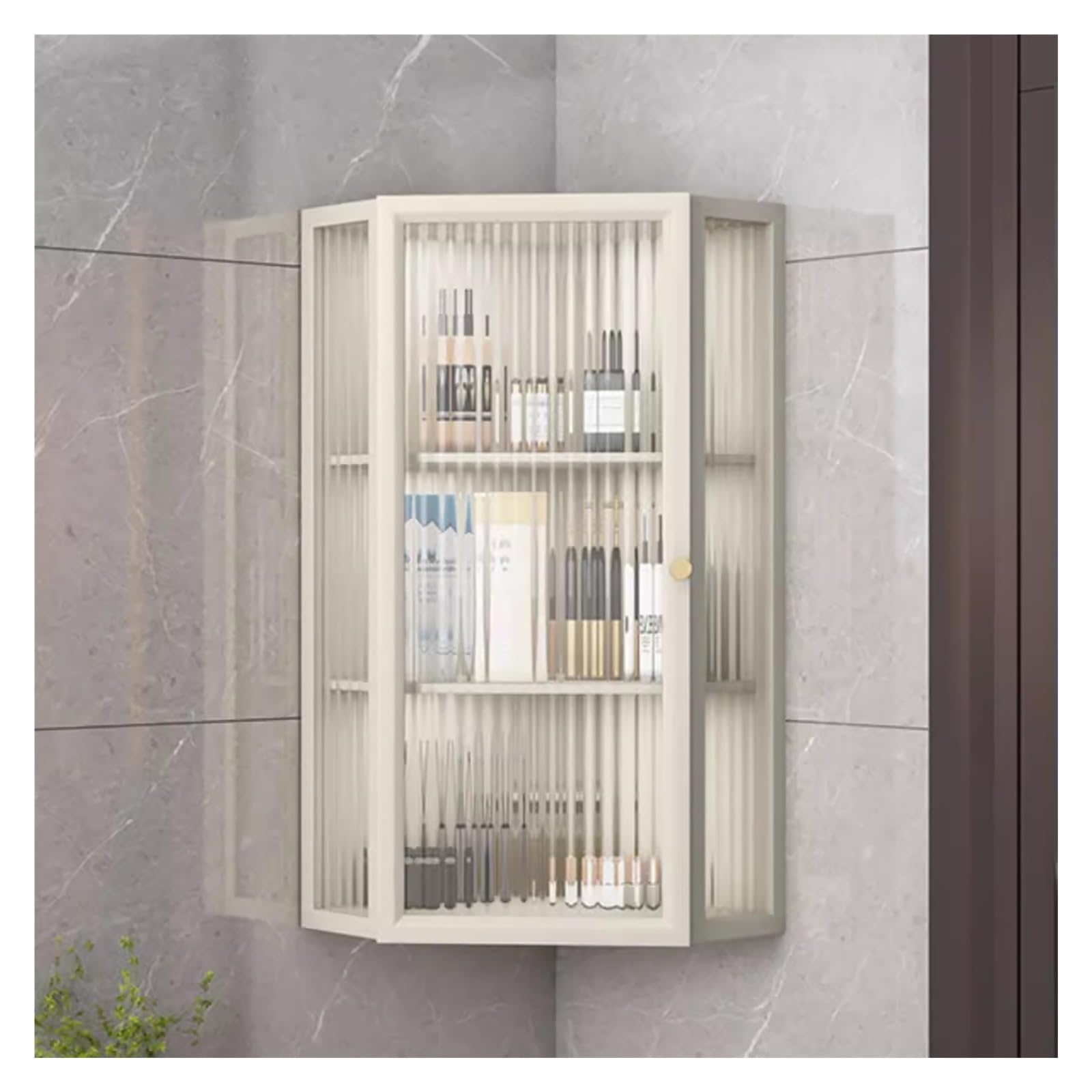 BHGFYXBS Wall Mounted Bathroom Sto Cabinet Mcine Cabinet With S Door & Shelf Space Saving Corner For Tidy Bathrooms And Easy Access,White-H 60Cm/23.6In,White-H 60cm/23.6in