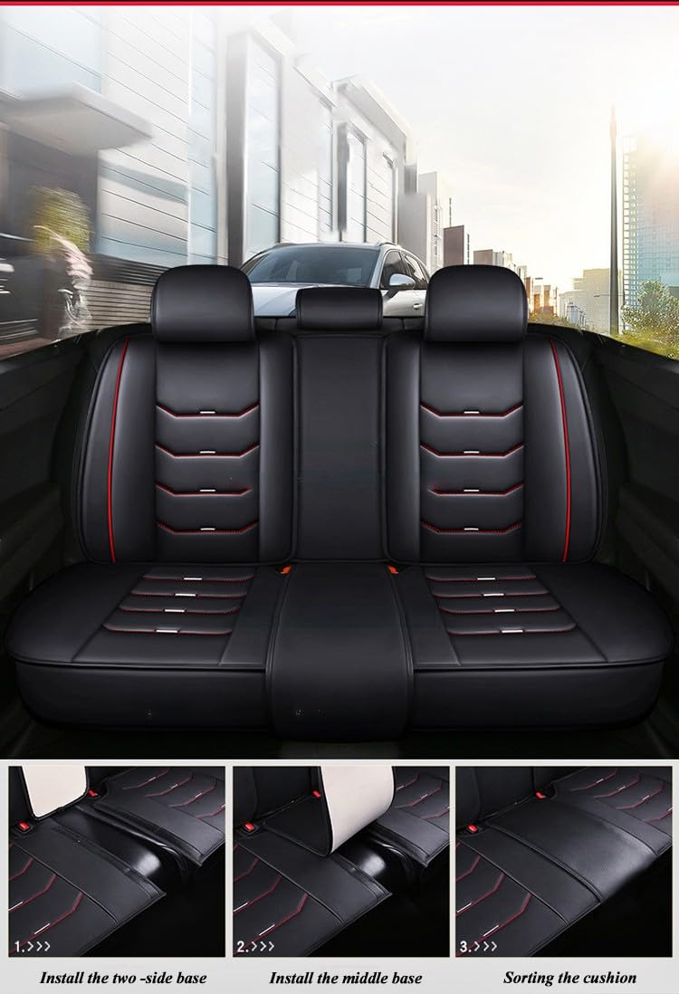 Ensemble de Housses Siège pour D𝙤dge Nitro,Confortables Imperméable Respirant Protecteurs de Siège de Voiture en Cuir(5 Sièges).
