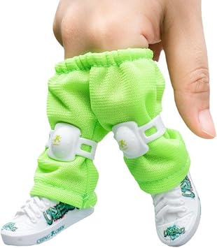 Mini Finger Skateboard Shoes, Knee Protection, Fashionable Sports Finger Pants, Suits for Skateboarders Green