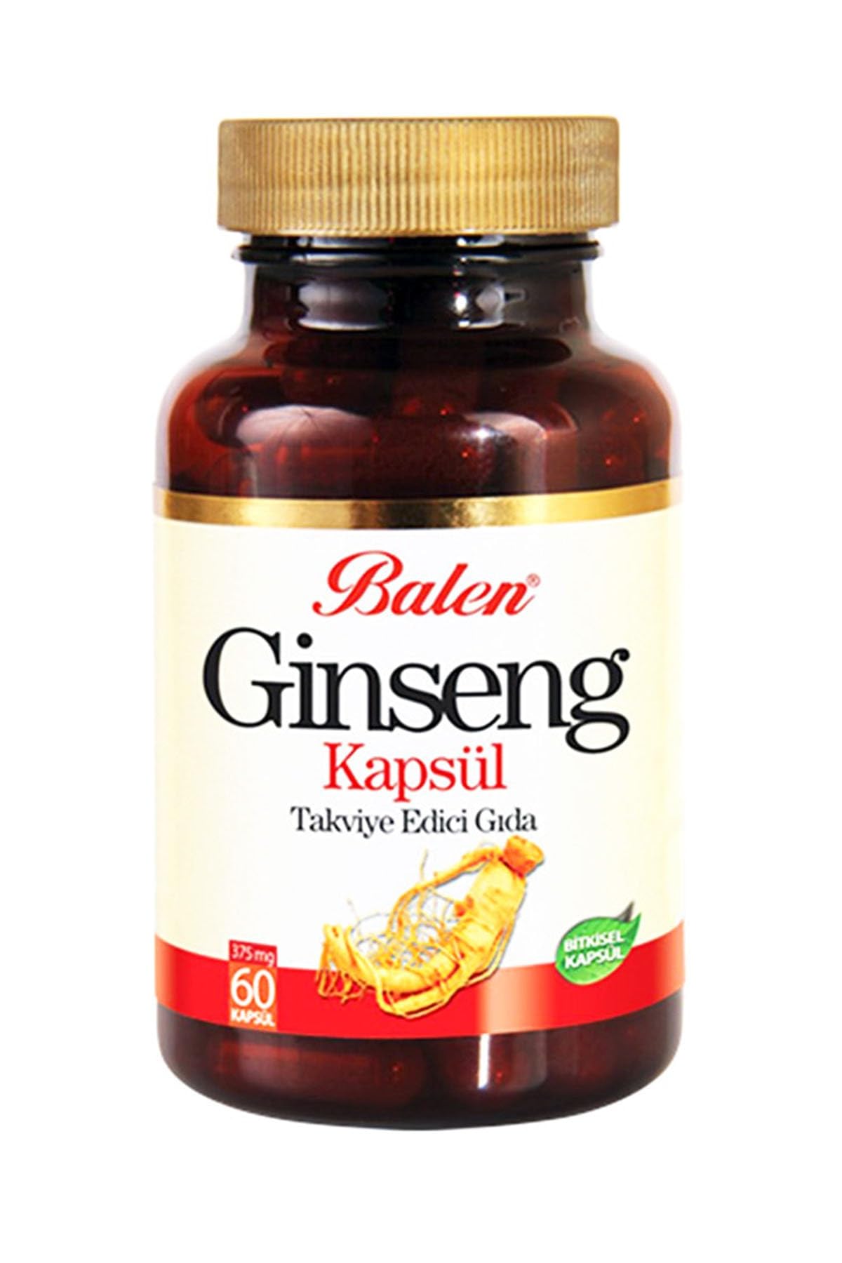Balen Ginseng Özü 375 mg Kapsüller Canlılık Desteği İçin 60 Adet
