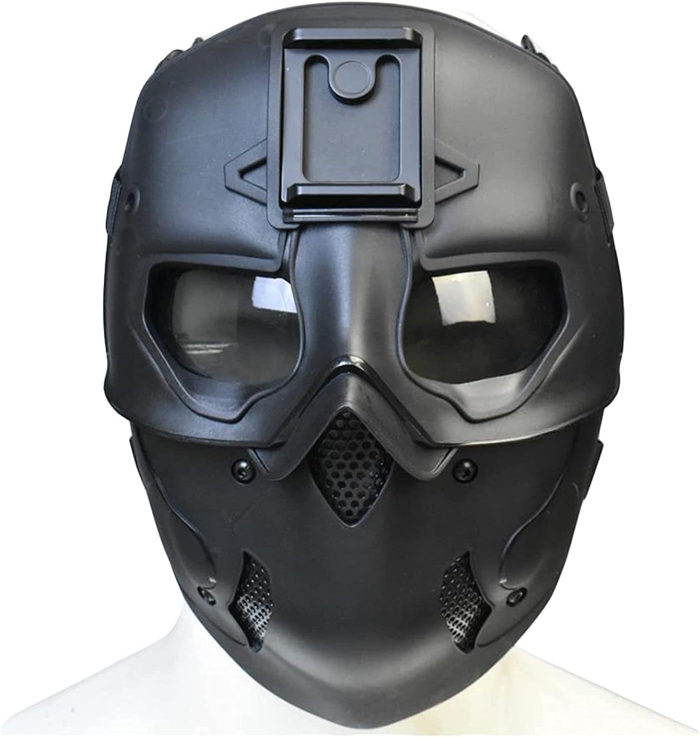 NC PJ Tactical Fast Helmet and Adjustable Airsoft Mask Skull Full Face MaskSuitable for Airsoft Paintball, Halloween, Role-Playing, Costume Parties and Movie Props