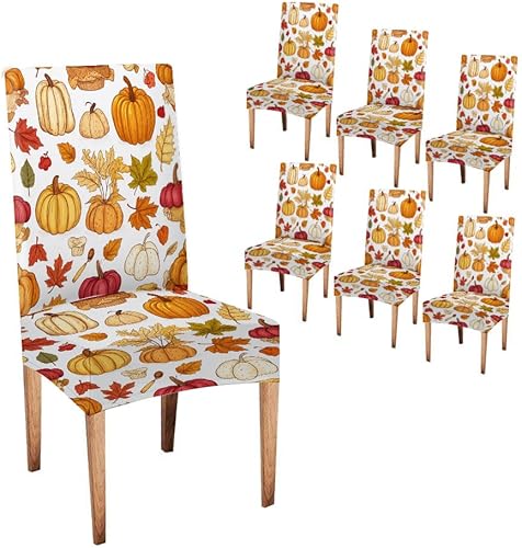 Miniatura 85 de CAPSCEOLL Fundas para Sillas De Comedor 6 fundas de asiento de silla, extraíbles y lavables, fundas para sillas Parson para comedor, sala de estar