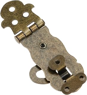 Door Locks Wooden Box Toggle Lock Antique Bronze Box Buckles Latch Clasp Pattern Carved Flower Book Lock Bronze Tone