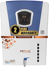 Proven Jupiter RO Water Purifier | No Service Needed for 2 Years | RO+UV+UF+TDS | Zinc, Copper, Alkaline | 12L Storage | For Borewell & Hard Water | ISI Certified | Free Pre-Filter
