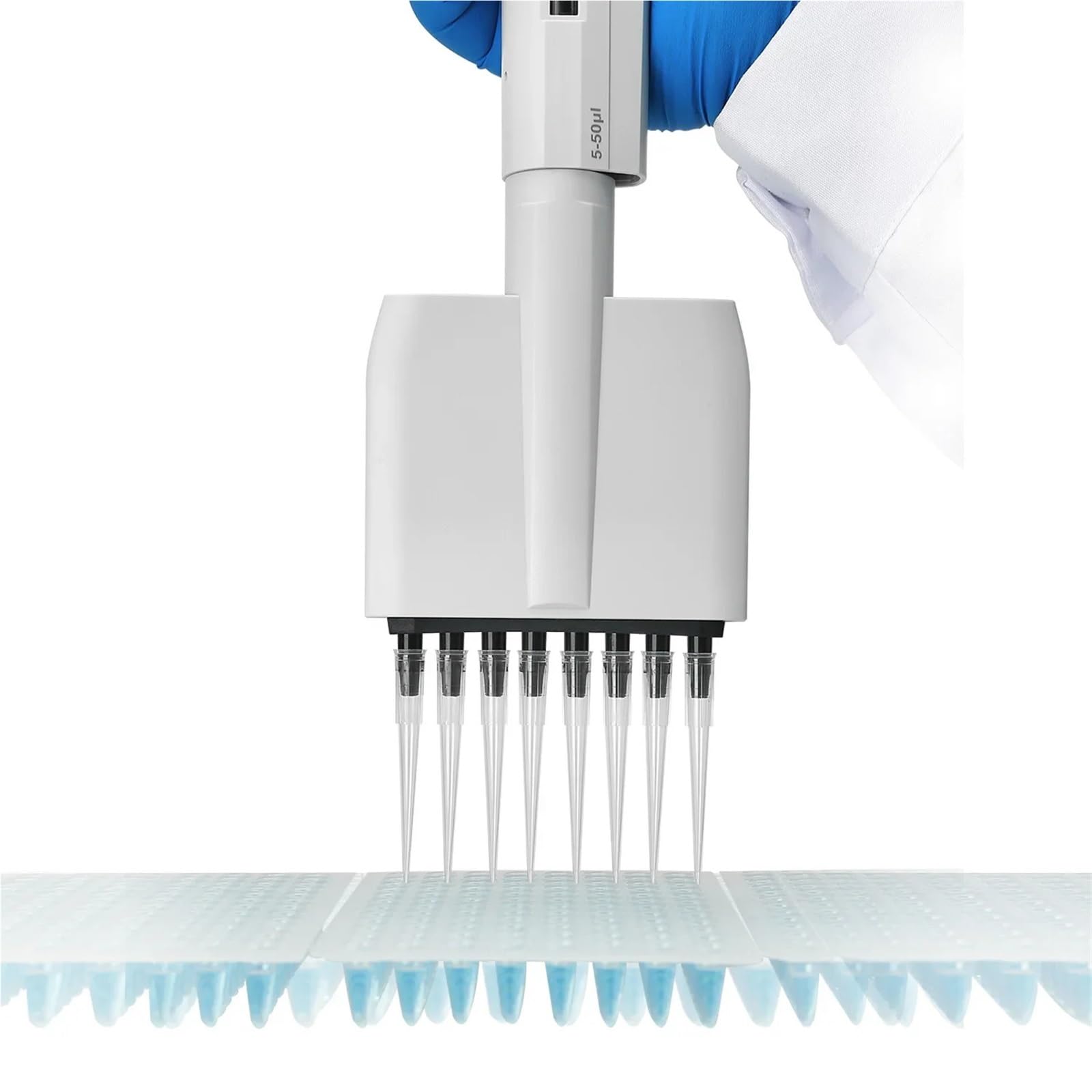 Pipetten Pipette, 8-Kanal-Labor-Mikropipette, Einstellbares Volumen, Autoklavfest, Manuell, Mechanisch,Labor(50-300ul)