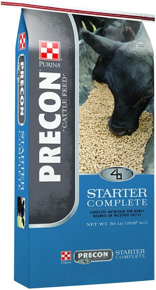 Purina, Precon Complete Calf Feed, Calf Starter Food for Weaned Calves, Immune Support, 50 lbs