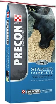 Precon Complete Calf Feed, Calf Food for Calves, Calf Starter for Weaned Calves, Immune Support, 50 lbs