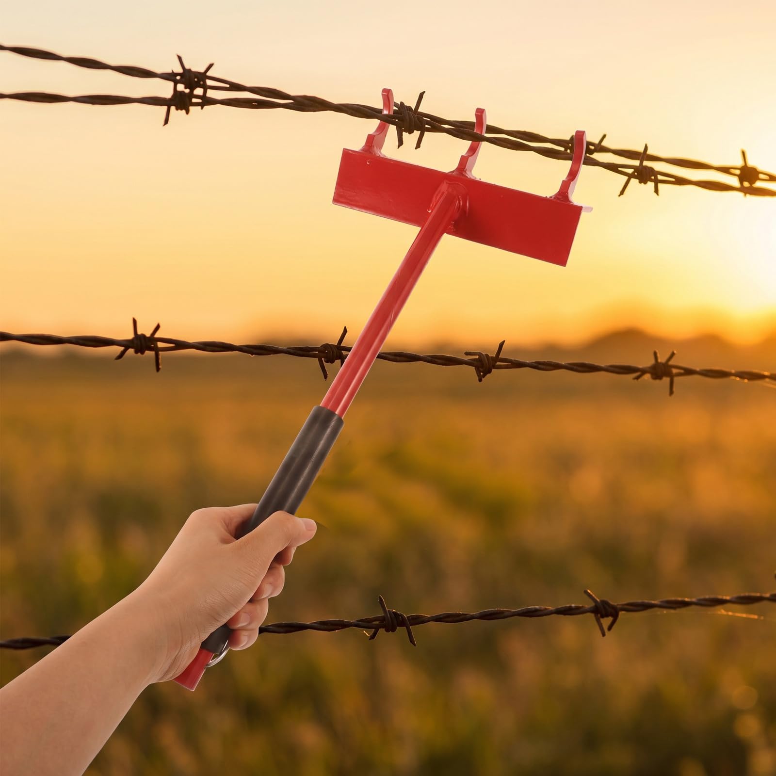 Zerodeko Tenditori per recinzioni, tenditore con maniglia e gancio per filo spinato, rete e recinzioni agricole, tenditore antiruggine per ranch, giardino e pascolo