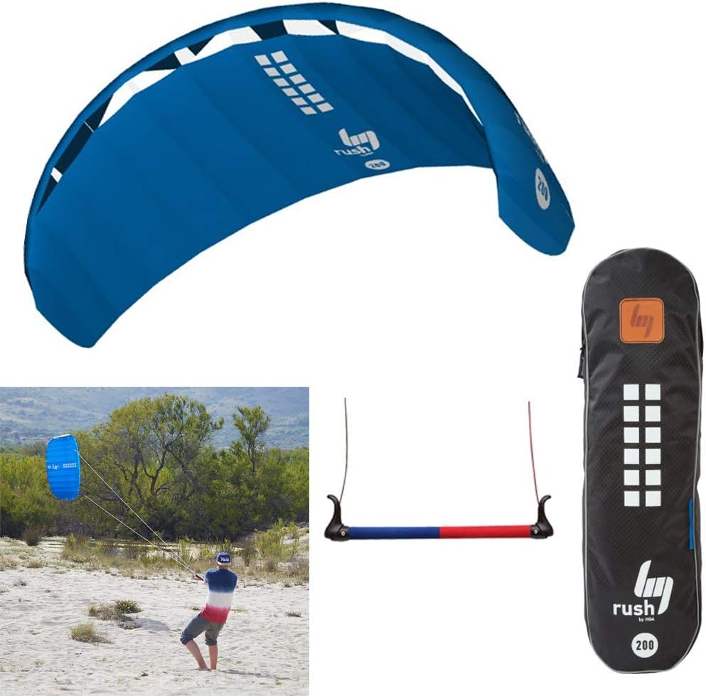 HQ TRAINER POWER KITE 2.0 RUSH 200 WITH CONTROL BAR NEW LINE SPORTS KITESURFING by Powerkites