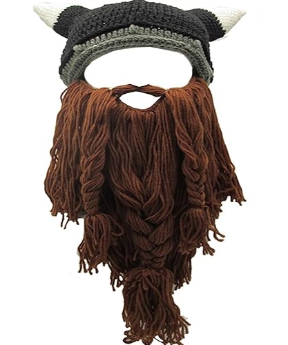YEKEYI Wig Beard Hats Handmade Knit Warm Winter Caps Ski Funny Mask Beanie for Men Women YEKEYI - Cnj-coffee