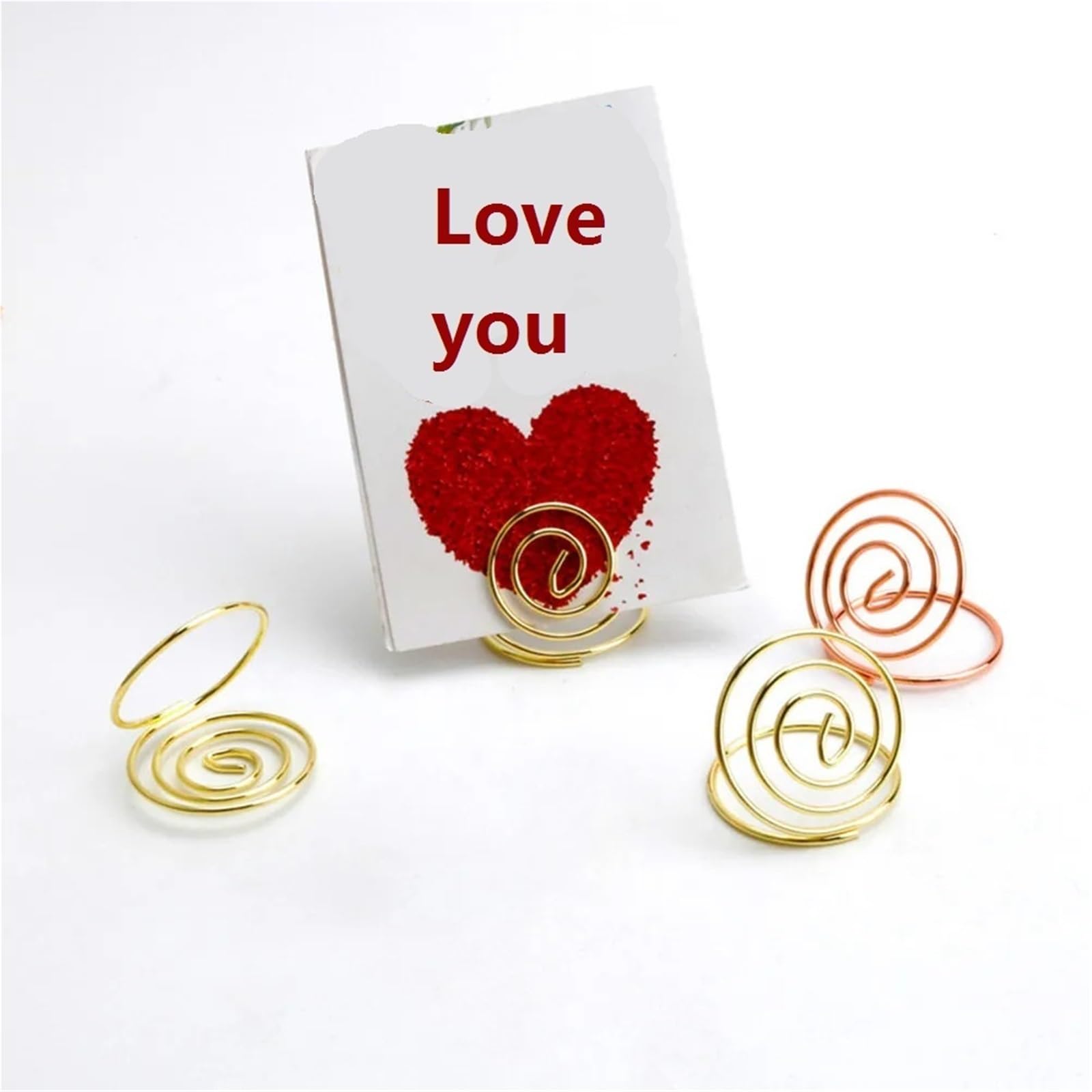 Memo-Clip-Halter, 30/80 Stück, runde Notizblock-Clips, Metalldraht, Tischnummernhalter für Hochzeit, Party, Menü, Foto, Memo-Display, goldfarben, Karbonstahl für Tische, Laden, Etiketten, Büro
