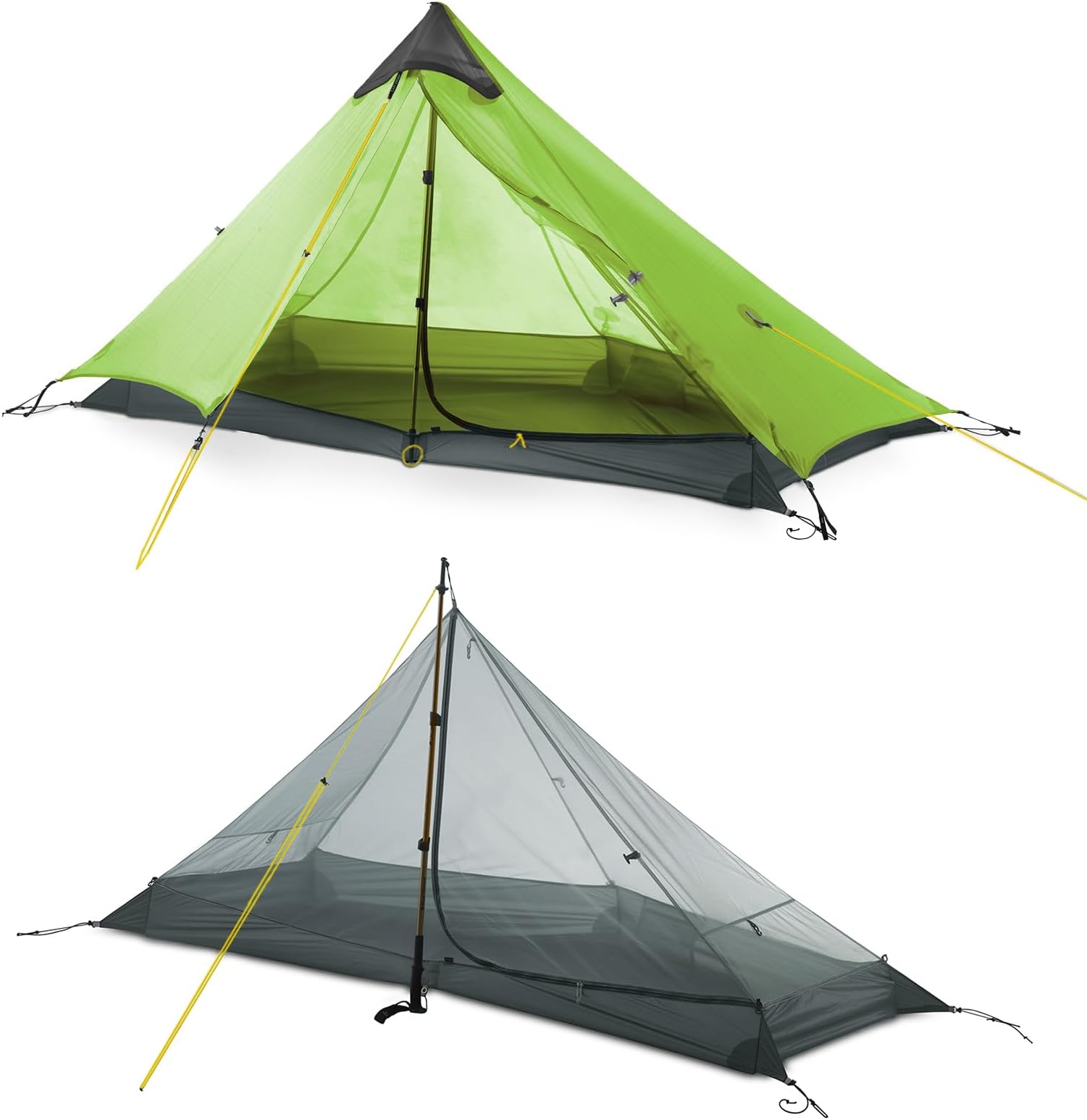 MIER Ultralight Tent 3 Seasons Backpacking Tent for 1 Person or 2 People Camping, Trekking, Kayaking, Climbing, Hiking (excluding Alpenstock)
