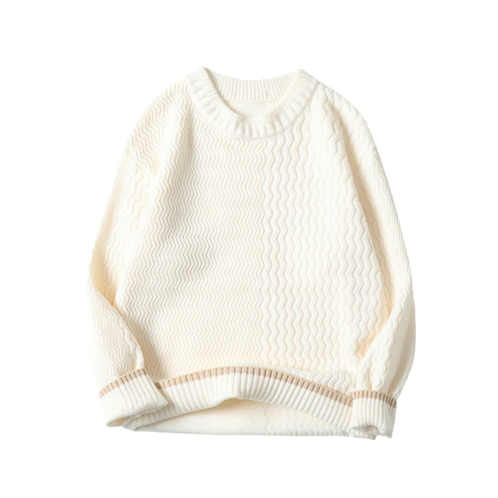 Pull décontracté en tricot homme col rond de qualité supérieure