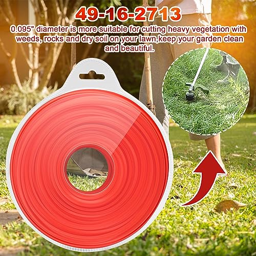 Fil de débroussailleuse pour couper herbe haute avec Milwaukee 2725-20 75m
