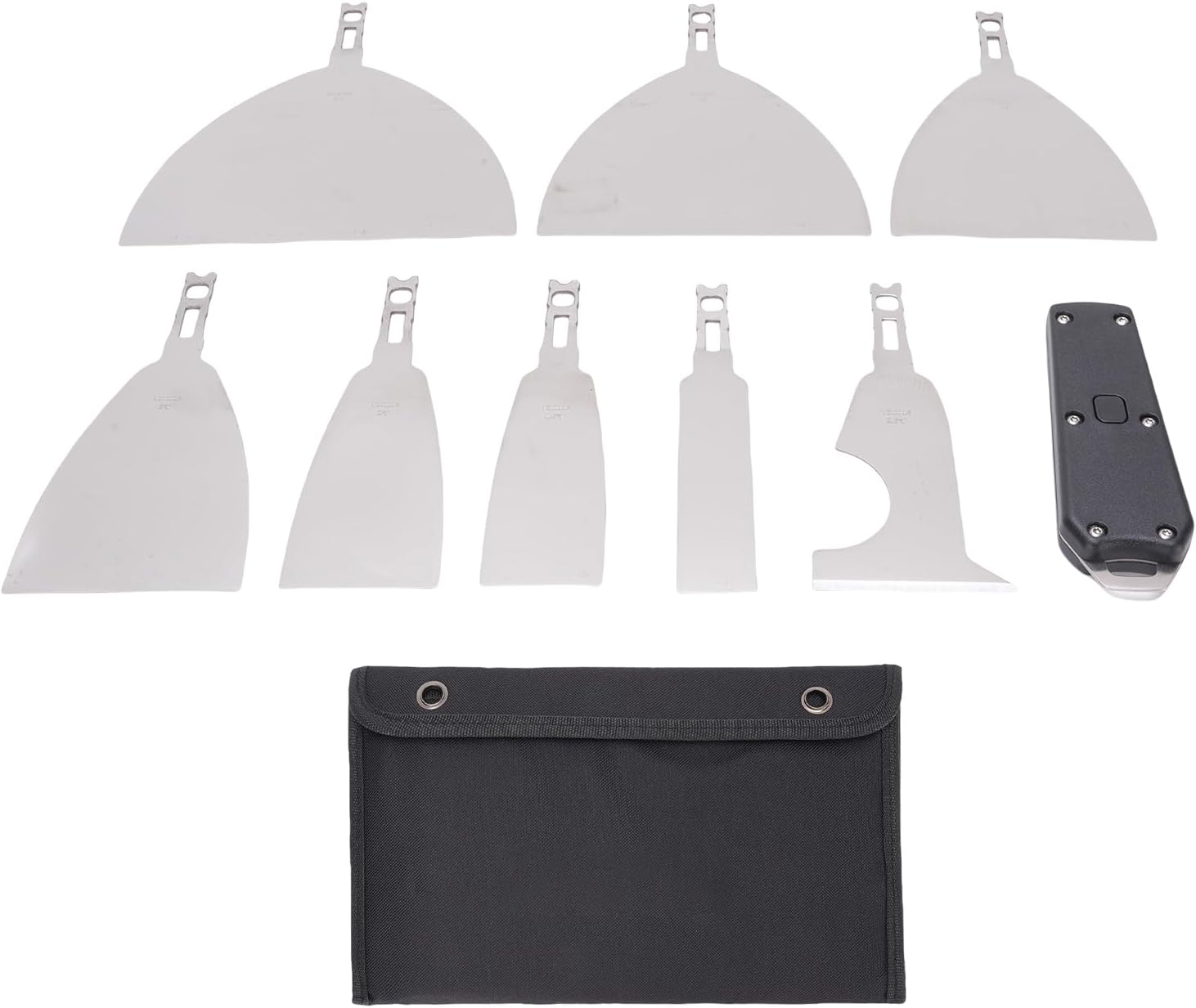 8 Pieces Putty Knife Set Stainless Steel Drywall Joint Knife Scraper with Oxford Storage Bag for Wall Repair Paint Removal Plastering Spackle