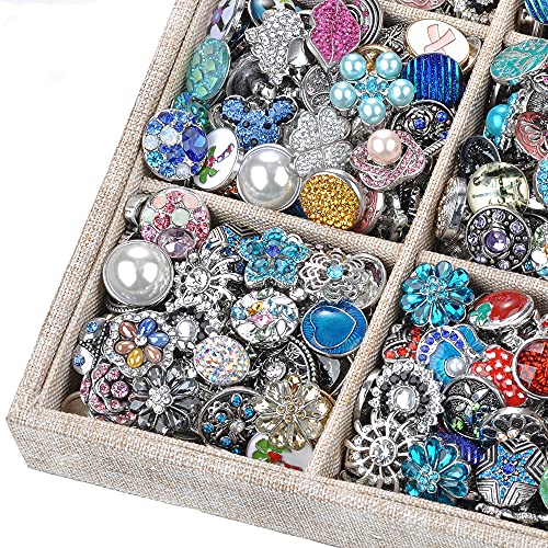 通用 Many Styles Mixed 18Mm Snap Jewelry Charms For Snap Buttons Jewelry Making Women Teens Girls Diy Button Bracelets Necklaces Rings Brooch Accessories (Pack Of 10 Pcs, Mixed Rhinestone) #TOP2