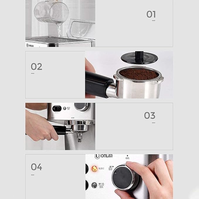 Cafetera Espresso Semi Automática 20 Bar 1050W Calienta Tazas miniatura 4