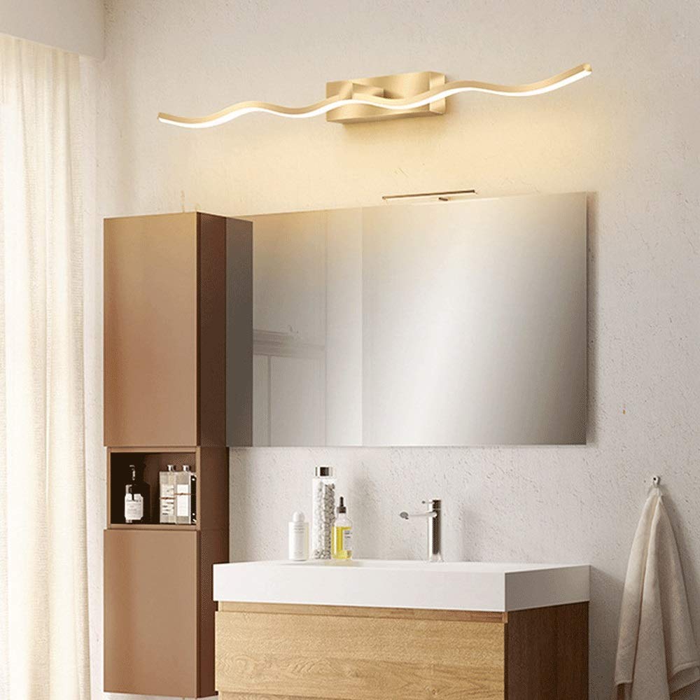 Aplique de pared moderno, luz de espejo Luz de tocador LED Lámpara frontal de espejo, Luz de espejo de maquillaje, Aplique de pared de baño, Lámparas frontales de espejo de vestidor Iluminación L