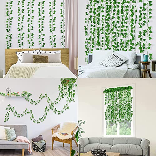 Artflower 8 Pcs 56Ft Fake Vines For Bedroom Fake Ivy Vines Greenery Garland Artificial Ivy Leaves Fake Hanging Plants For Office Garden Wedding Wall Room Decor #TOP5