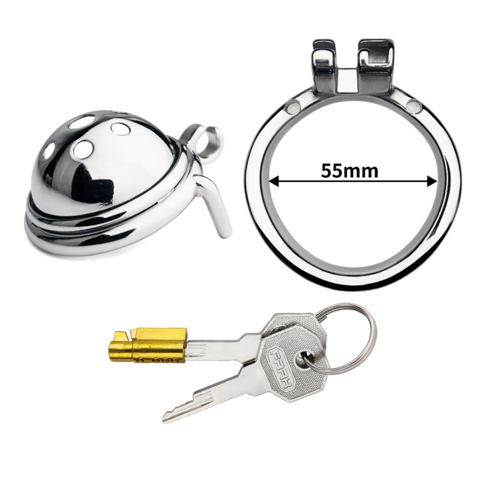 Jaula de Seguridad de Acero Inoxidable para Hombres Anillo de Arco