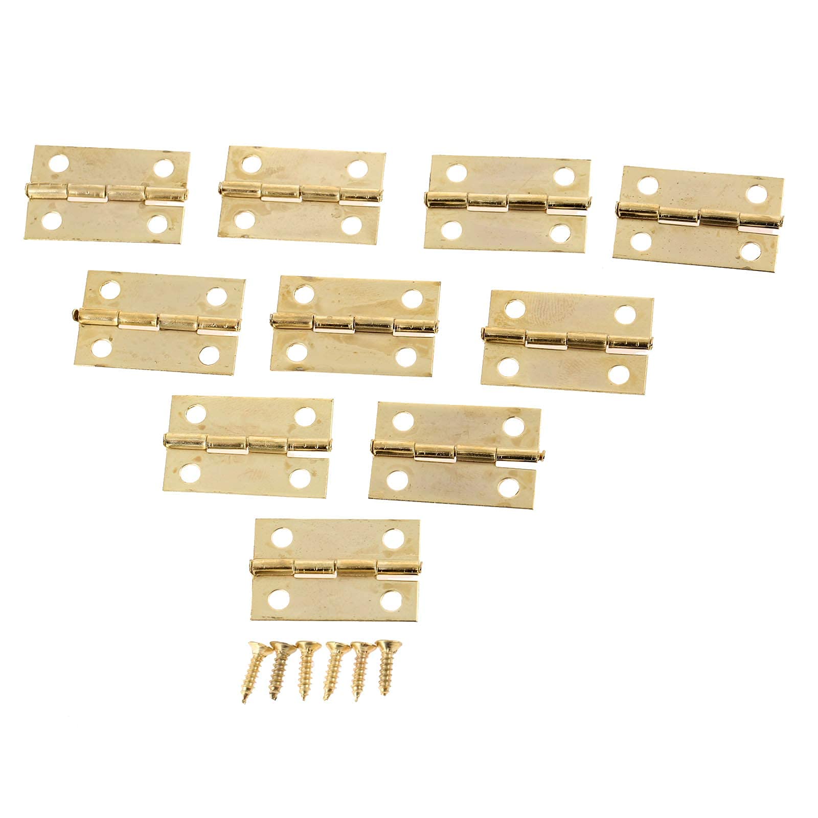 Nvsfzgiyg Bronze Hinge, 50Pcs 2416Mm Furniture Cabinet Drawer Door Butt Wood Jewelry Box Decorative For(Bronze)
