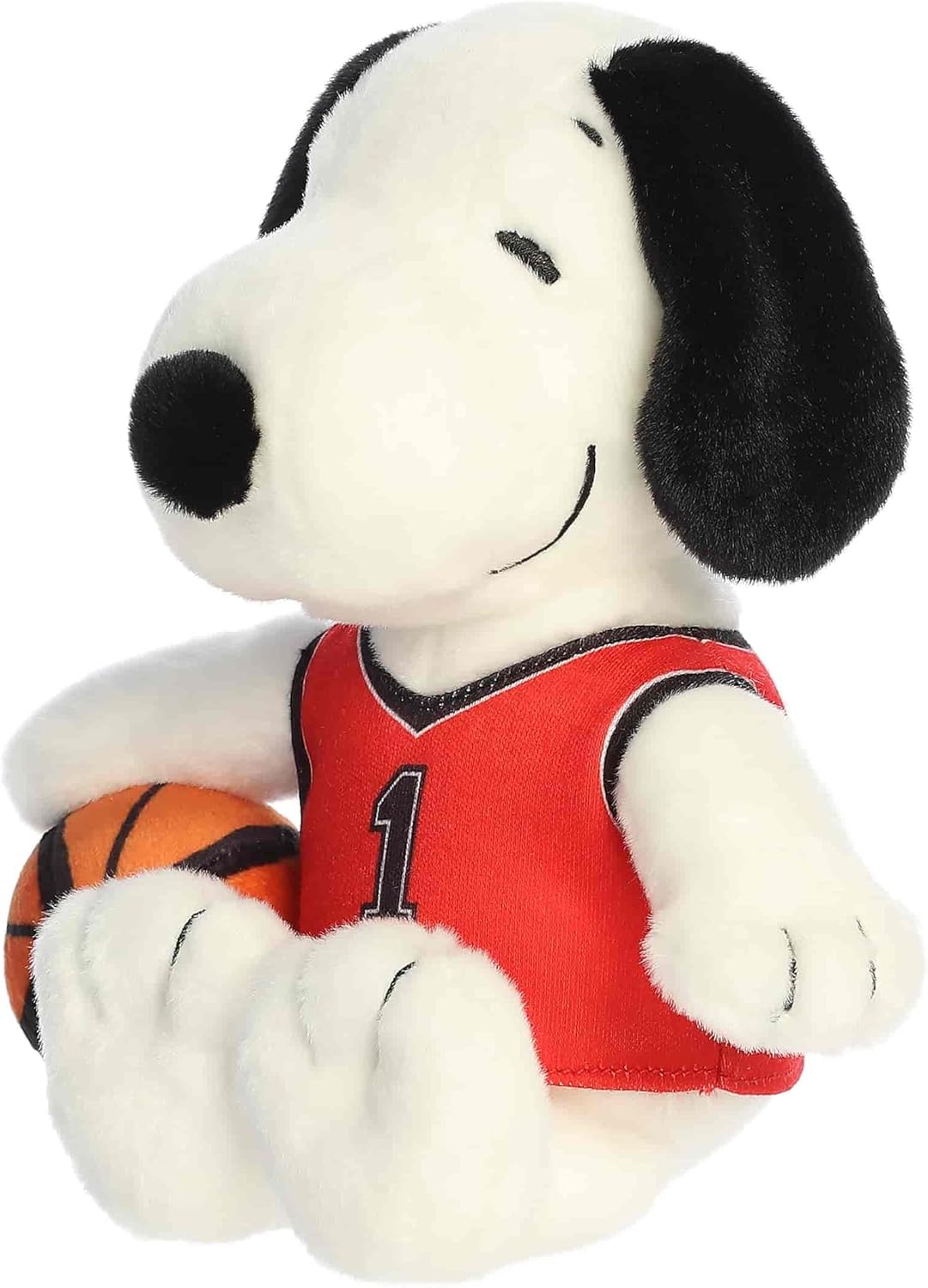 Aurora® Adorable Peanuts® Basketball Snoopy Stuffed Animal - Officially Licensed Toys for All Snoopy Fans - Nostalgic Gift for Adults and Birthday Celebrations - White 8 Inches