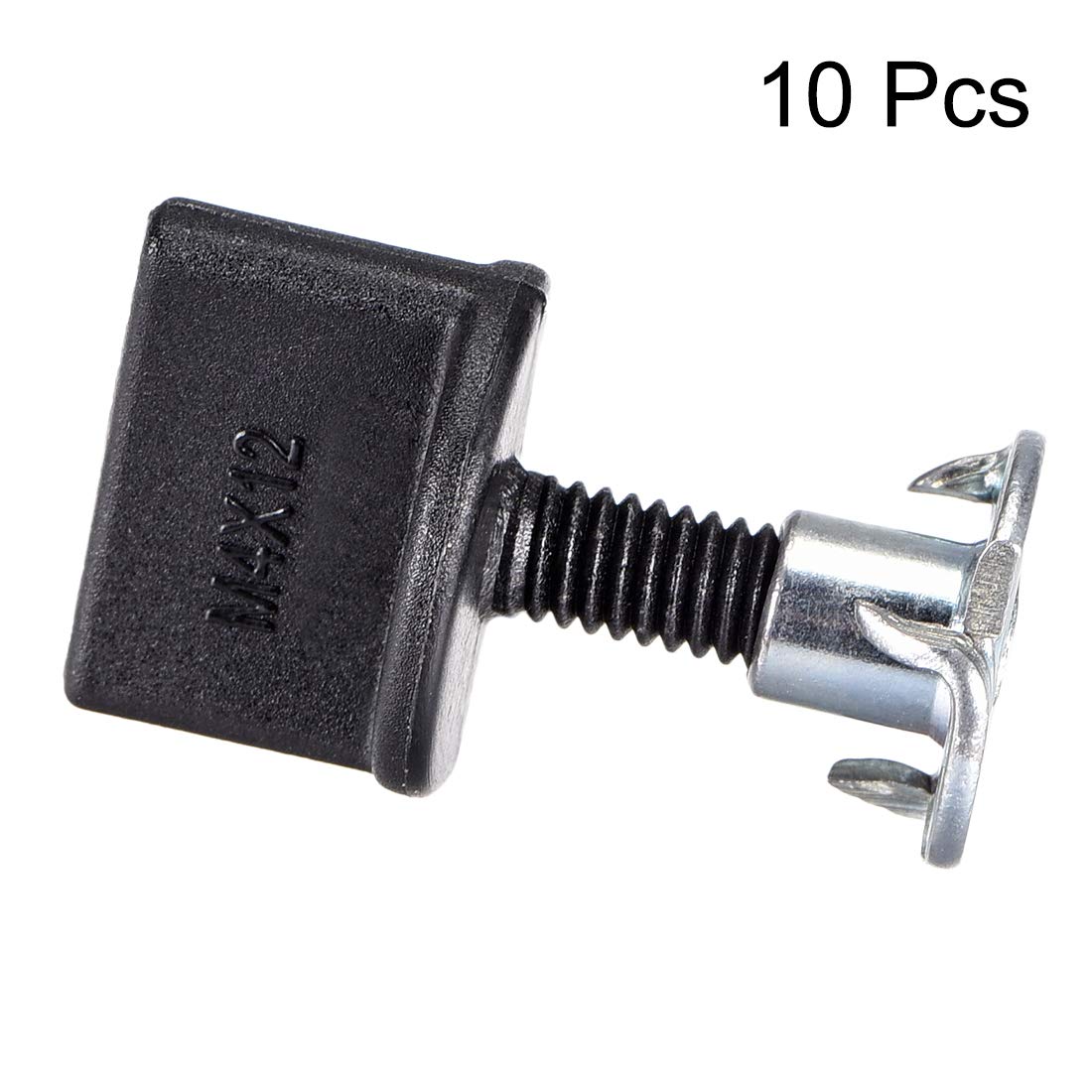 Uxcell M4 X 12mm Nylon Thumb Screw – Hand Driven Spade Handle, Metric Thread, 10-Pack, For RC Models & Light Fastening