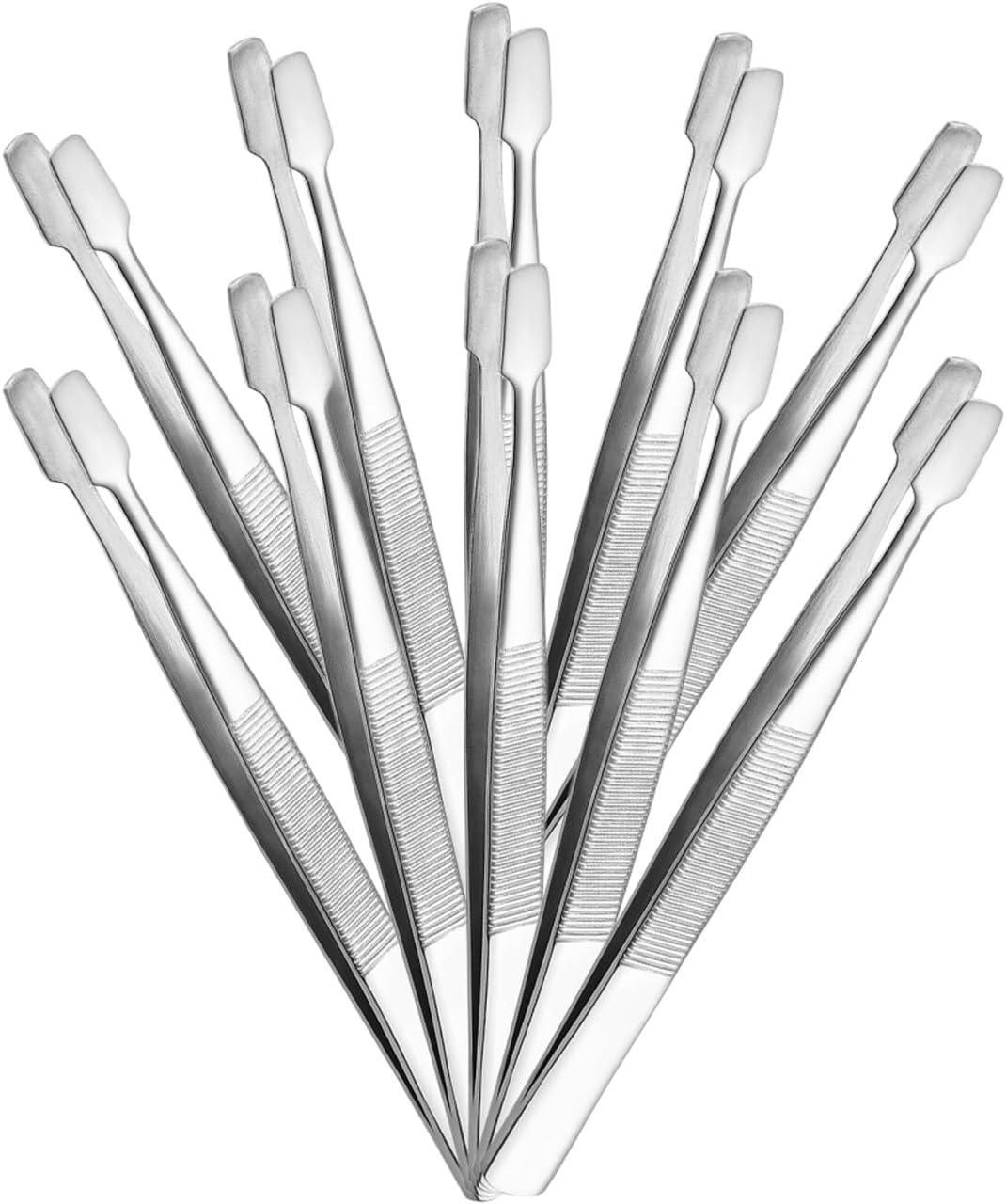SEWACC 30pcs Tweezers for Crafting Eyelash Application Stamps Collection Ergonomic Grip Lightweight Design for Photos Beads Parts