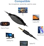 Long Cord Wired Headphones for tv, Over Ear Headphone tv Watching for Seniors with Extra Long Cord, Universal 3.5mm AUX Audio(9.6FT)