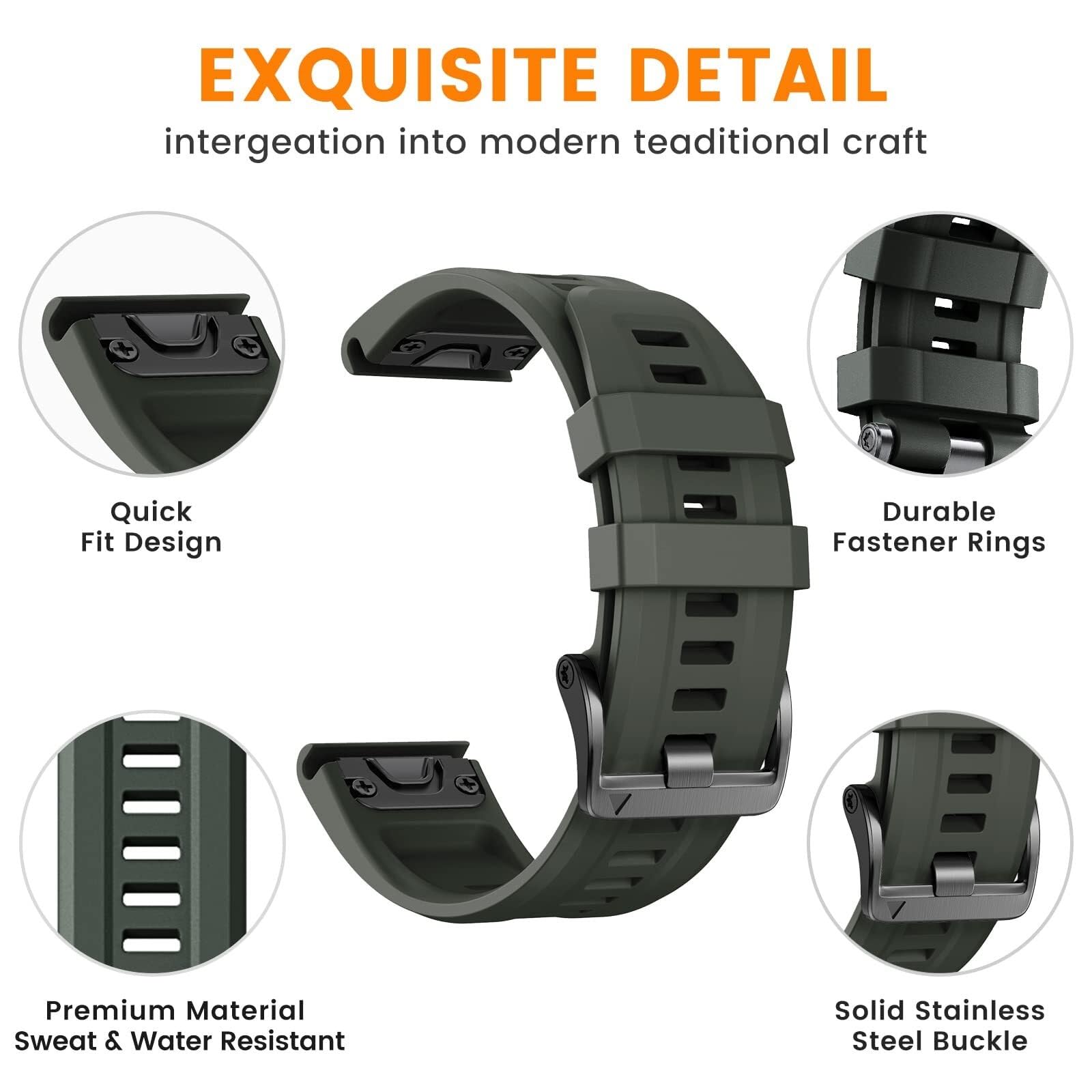 Dla paska Fenix ​​8X 26mm Fenix ​​6X Fenix ​​5X pasek do zegarka Quickfit Fenix ​​5X Plus silikonowa opaska na nadgarstek Fenix ​​7X pro Fenix ​​3 opaska do smartwatcha (niebieski + biały)