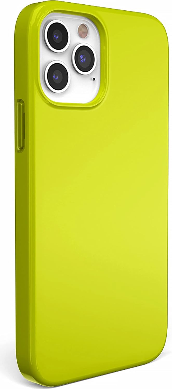 Casely iPhone 12/12 Pro Case | Chartreuse Days | Solid Neon Yellow Case