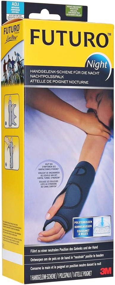 Night Wrist Support - Provides support for wrists with symptoms of Carpal Tunnel Syndrome* - Adjustable
