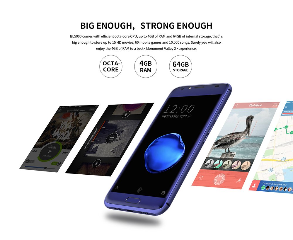 DOOGEE BL5000 Octa-core, 4GB RAM, 64GB storage