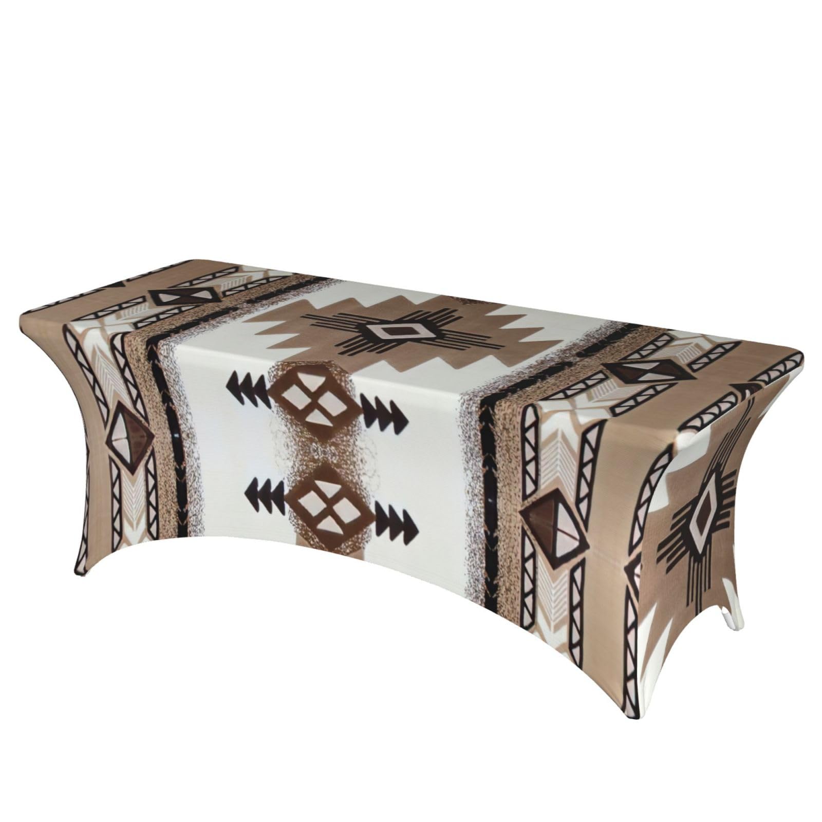 Nappe rectangulaire extensible en élasthanne stretch EdWal motif amérindiens pour table 180cm