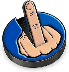 K9King Marcador de bola de golfe de dedo médio com clipe magnético para chapéu | Marca de bola de alinhamento | Azul