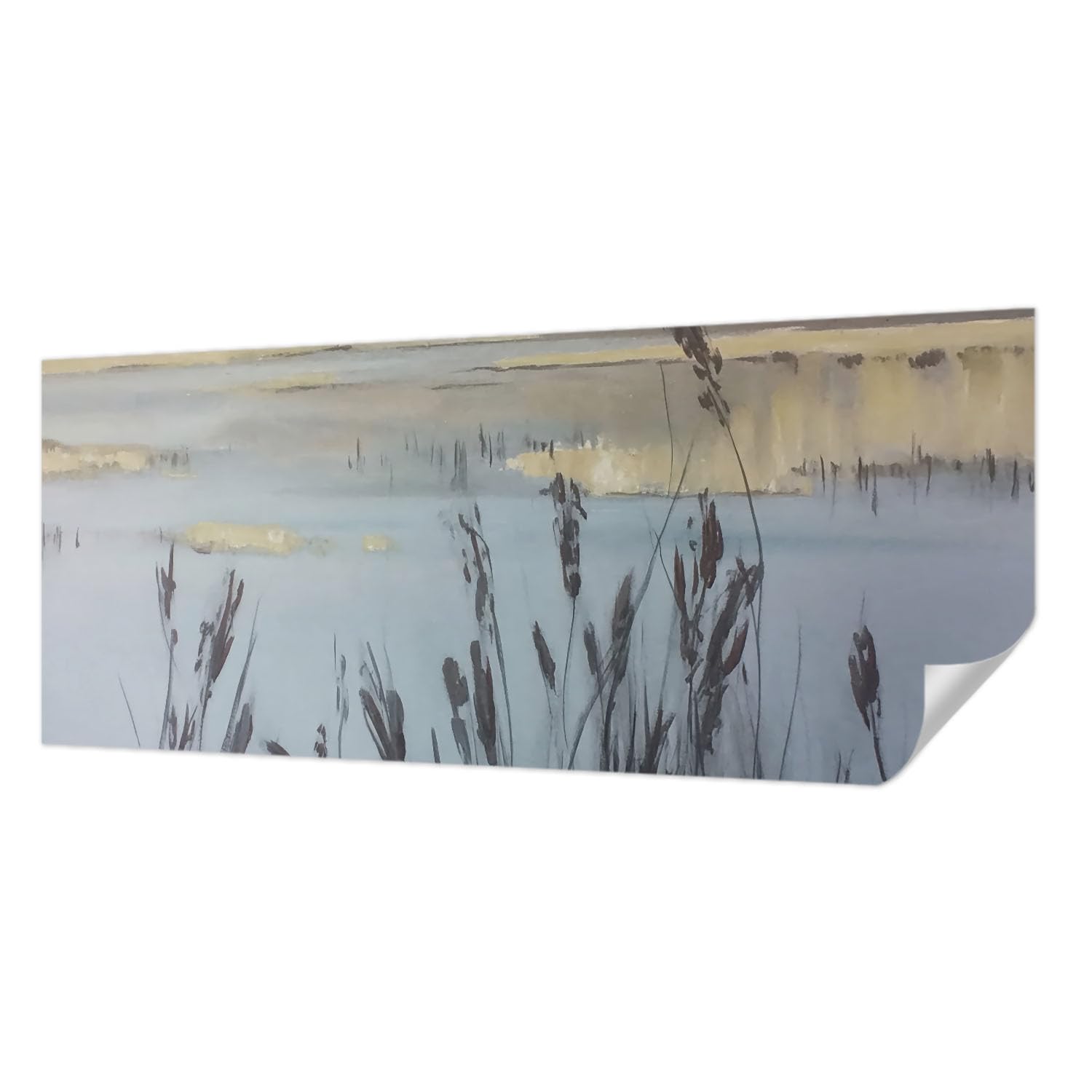 Décor mural adhésif panoramique 250x104 cm Tulup un lac calme pour salon