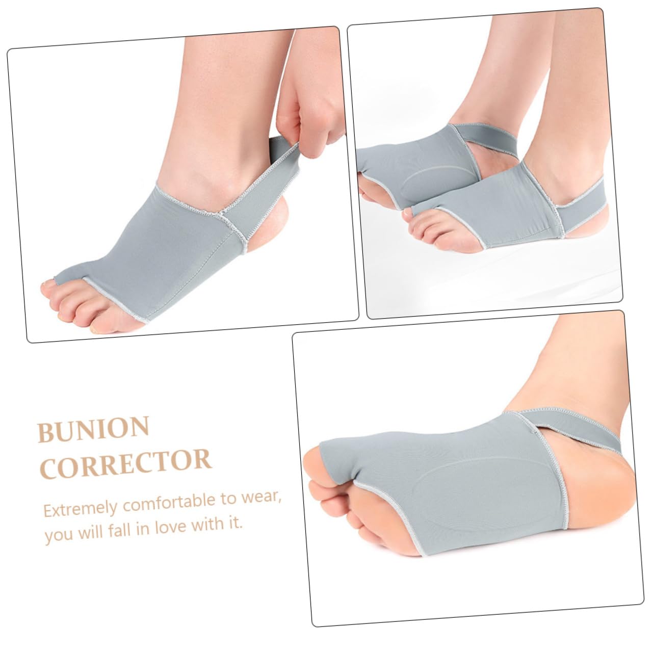 IWOWHERO Elastic Arch Pad Toe Guard for Men Women Gel Toe Sleeves Hallux Correct