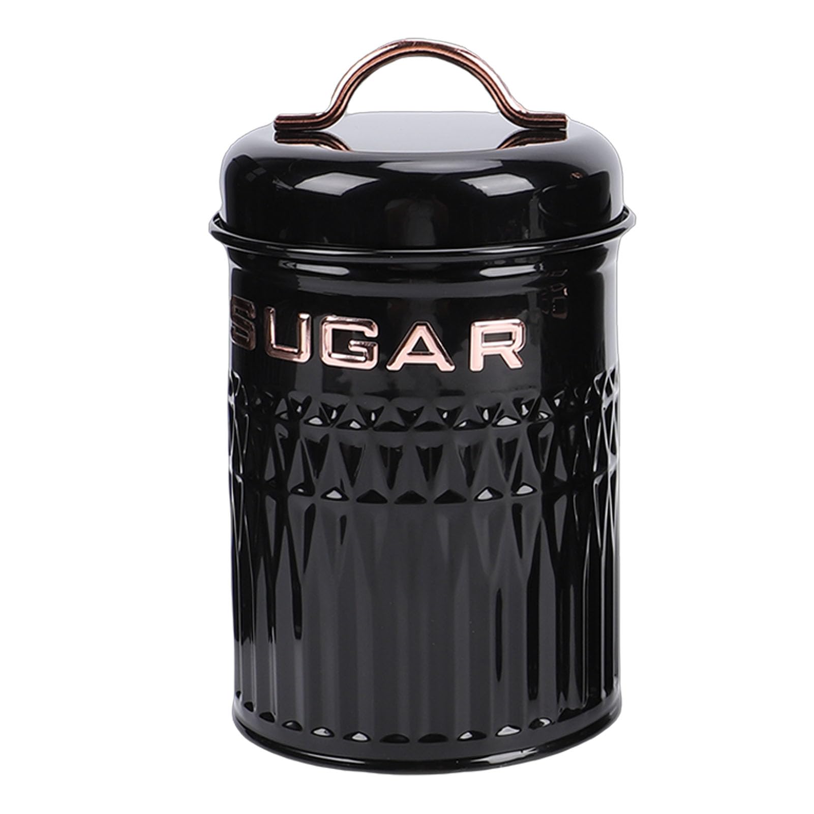 SIXRUN Set Portapane e Contenitori Dal Design Elegante per la Soluzione di Stoccaggio da 4 Pezzi in Ferro per Uso Alimentare da Bancone della (BLACK)