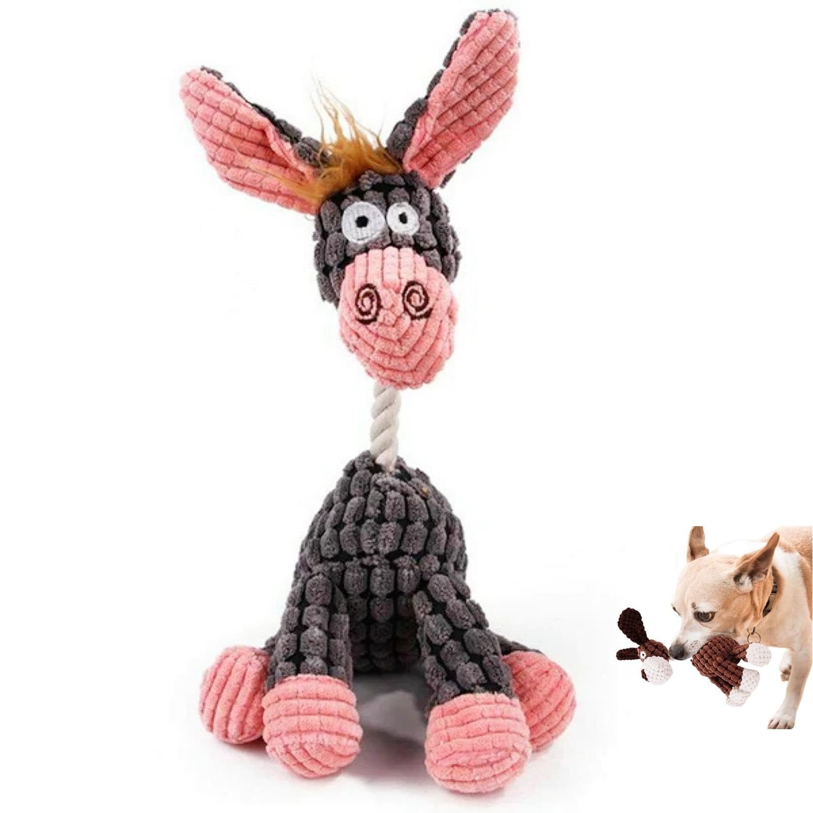 OPLISTE 2023 New Funny Plush Chew Squeaker Dog Toy, Plush Dog Toy, Squeaky Dog Toy, Durable Dog Toys for Aggressive Chewers, Chew Toys for Dogs,