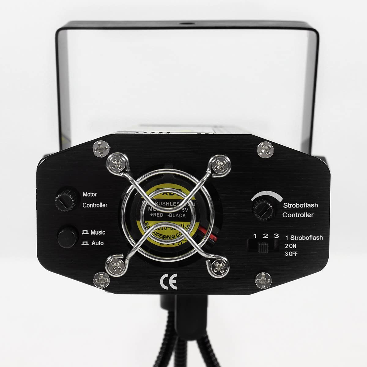 BoomTone DJ LZR d'animation multi-points NANOFLY 110 RG rouge et vert. Stroboscope. Programmes automatiques. Détection musicale. Eclairage soirée, Disco mobile. Eclairage DJ. Trépied inclus.