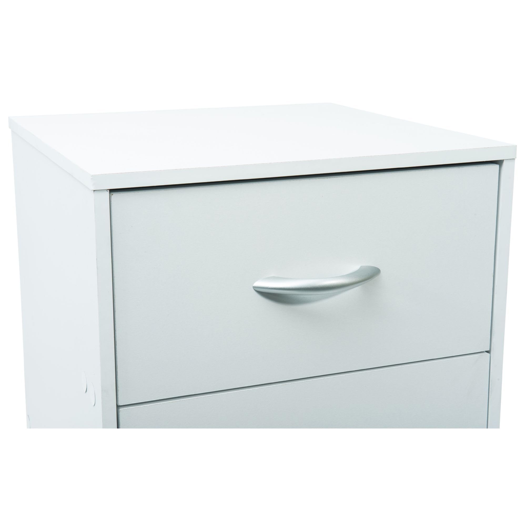 WERKA PRO Meuble Blanc 4 tiroirs sur roulettes