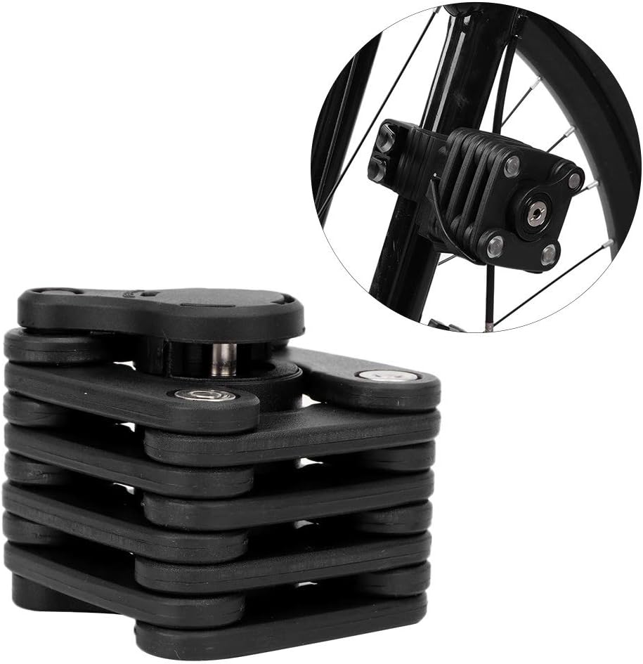 自転車ロック、ABS カバー付き高強度合金、複数の自転車用の盗難防止折りたたみデザイン、安全なハンドルとシートポストマウント