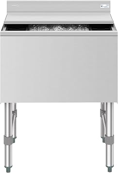 KoolMore 24 Inch Commercial Stainless Steel Underbar Ice Bin with Siding Lid, NSF Certified (KM-UIB-1824)