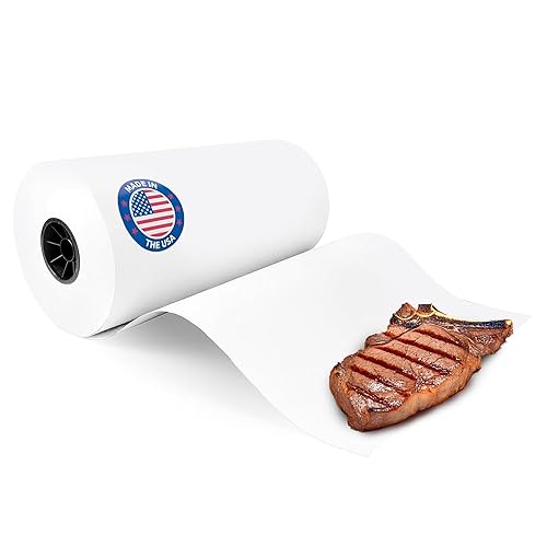 Miniatura 55 de Papel de carnicero melocotón de 18 x 12000 pulgadas (1000 pies) – Rollo de papel de carnicero natural hecho en Estados Unidos para carne y pescado